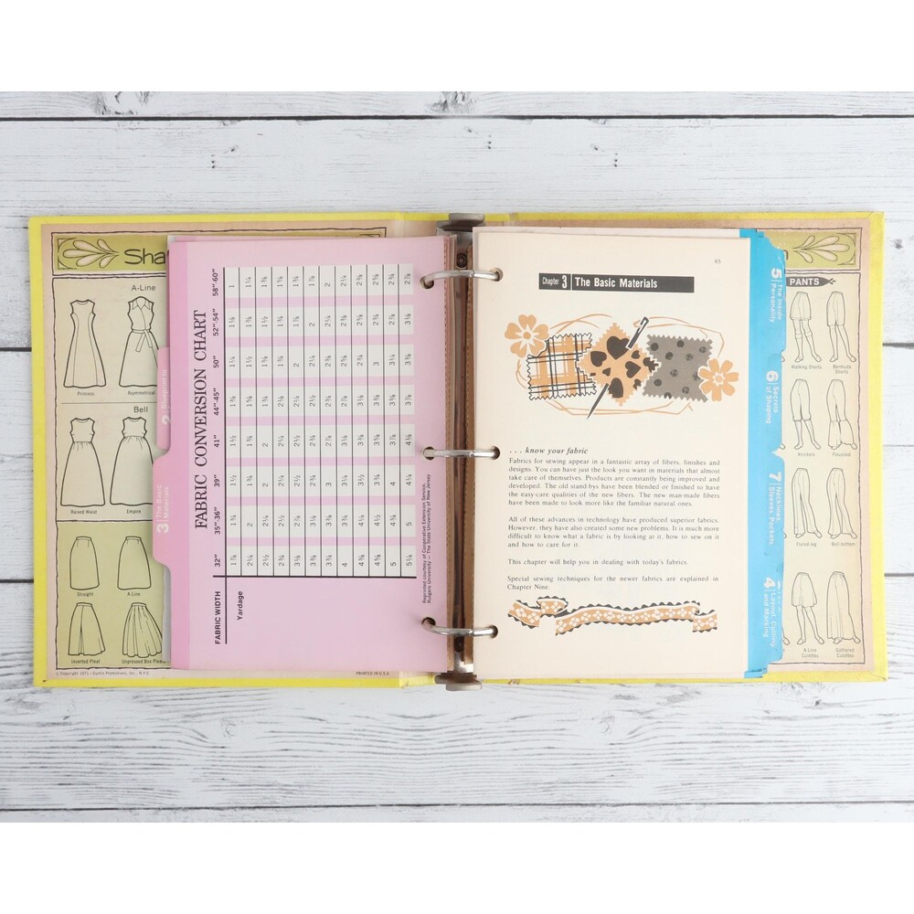 Vintage 1972 Complete Family Sewing Book | Sewing Reference Binder - Picture 4 of 7